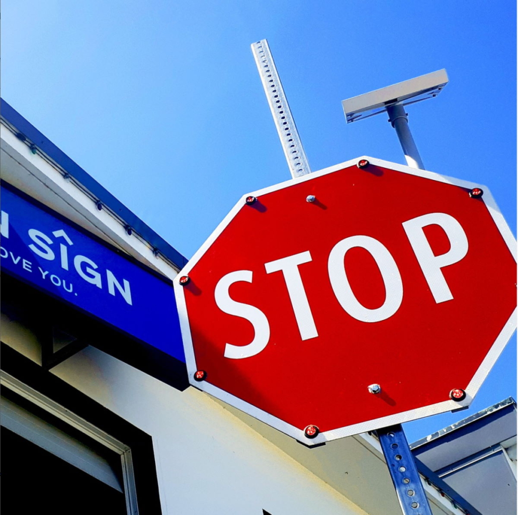 red stop sign